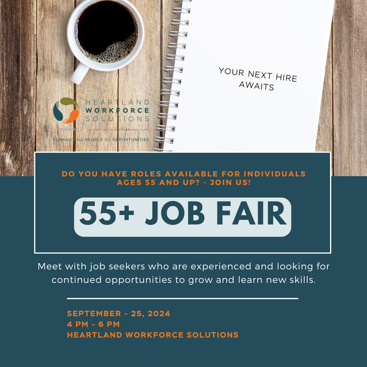 55+ Job Fair | September 25th | Employer Registration